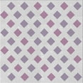 thumbnail image 1 of Ahgly Company Machine Washable Indoor Square Transitional Lavender Purple Area Rugs, 4' Square, 1 of 7