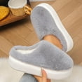 thumbnail image 2 of Amidoa Gray Slipper Shoes for Women Bedroom Fuzzy House Winter Home Memory Foam Warm Slippers Mules for Women 2025 38, 2 of 8