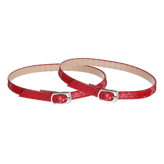 Uxcell 2 Pairs High Heel Shoe Straps, Detachable Ankle Shoelace Straps Replacement Shoelace Shoe Accessories for Women's Loose High Heels Slippers Sandals, Red