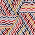 thumbnail image 4 of Jordan Manufacturing 18" x 18" Multicolor Wavy Stripe Square Reversible Decorative Throw Pillow with Embroidery Accent, 4 of 5