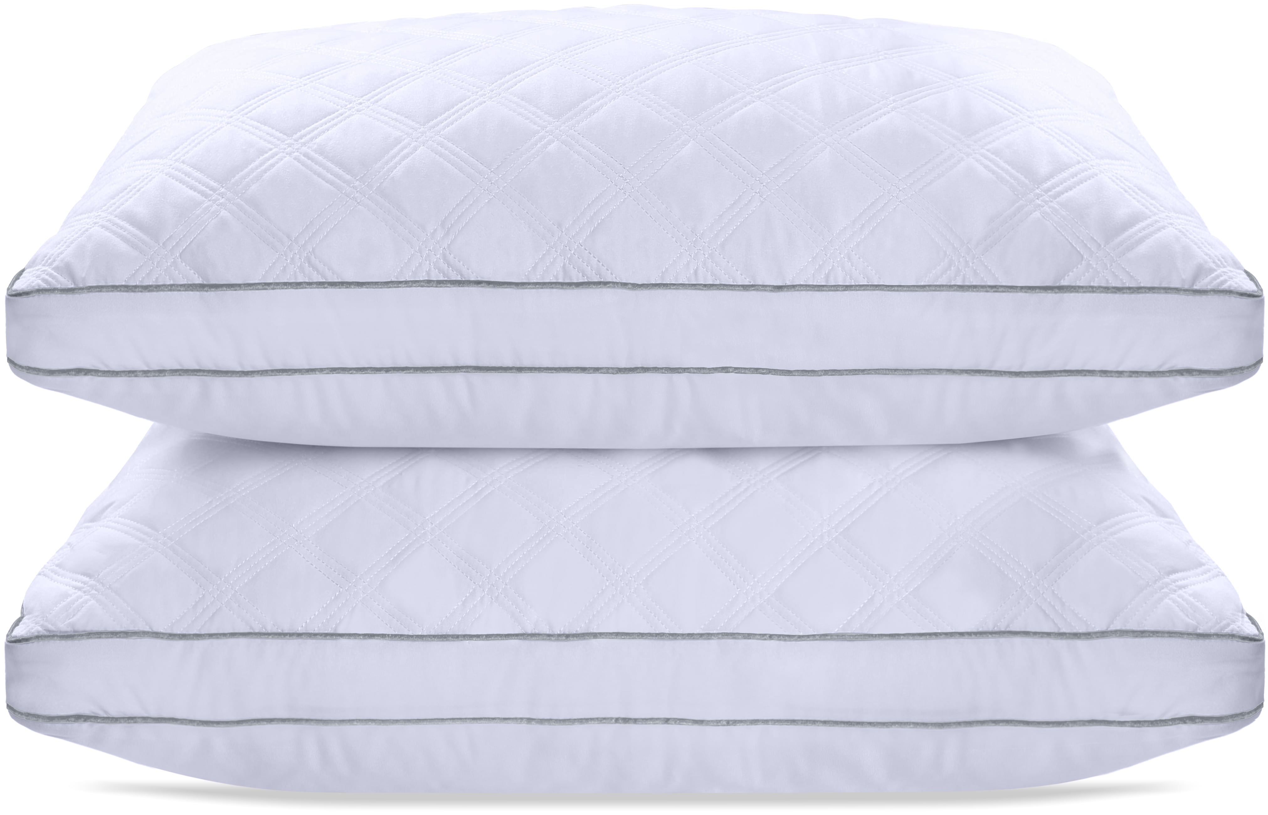 Queen 2-Pack GW2018031622-1 Basics Down-Alternative Gusseted Pillows with Cotton Shell