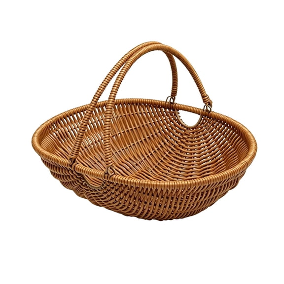 Hand‑Woven Basket , Multipurpose Storage Basket for Fruit Grocery & Home Organizing