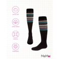 thumbnail image 6 of MeMoi  Metallic Sport Stripe Knee-High Socks - Girls - Female, 12, Black, 6 of 8