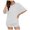 White, variant on Fashion 2 Piece Outfits for Women Solid Color Short-Sleeved Casual Sports Home Wear Suit