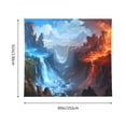 thumbnail image 4 of Bingfone Polyester Fabric Tapestry Red And Blue Fire Mountains Wall Hanging Tapestry,Daily Decorative Tapestry for Bedroom Living Room Dorm 60L x 51W Inches, 4 of 7