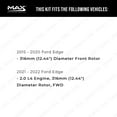 thumbnail image 3 of MAX Advanced Brakes - Front Brake Kit For 2015-2022 Ford Edge| Carbon Ceramic Brake Pad and Rotor Kit| Drilled Slotted Brake Rotors, 3 of 10