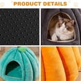 thumbnail image 4 of Pumpkin Cat Bed, Cat Beds for Indoor Cats Pumpkin Shape Cat Cave Bed,Cat Tent with Removable Cushion Blue S, 4 of 5
