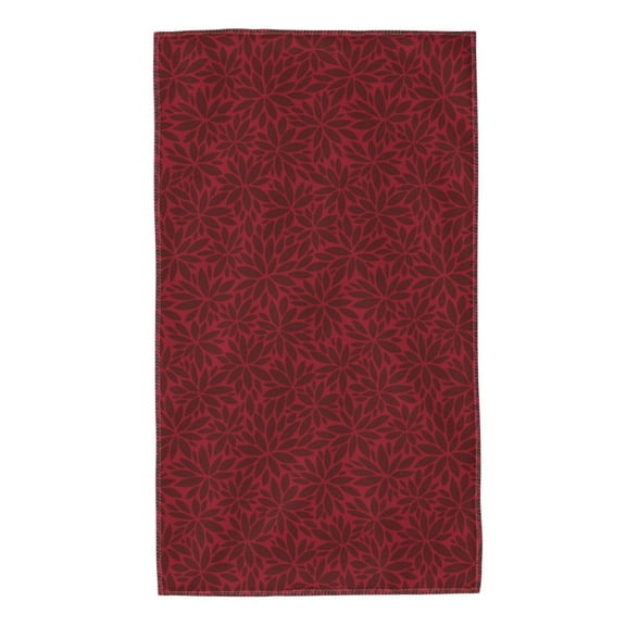Fuzoiu Burgundy Floral Print Bathroom Hand Towel,Premium Microfiber Towel 27.5x16in,Soft Towel for Home Hotel Gym Laundry Room Bathroom