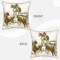 thumbnail image 3 of Fotbe Cattle Drive By Two Cowboys Pattern Velvet Decorative Throw Pillow Covers with Elegant Piping, Soft Plush Cushion Cover for Sofa, Bed, Car, Office-18"x18", 3 of 8