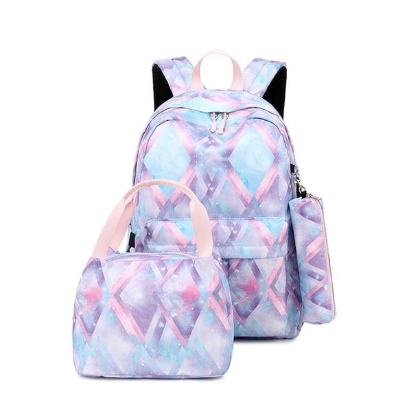 Guardurnaity con estampado de flores de 3 uds. Con USB, de moda para ordenador portátil, mochilas impermeables para viajes al aire Mochilas rosa violeta Guardurnaity AP019224-03