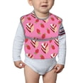 thumbnail image 6 of Hirioo Strawberry Cake for Baby Waterproof Pocket Bib Adjustable Closed for Babies Toddlers with Large Pocket 6-24Months, 6 of 8