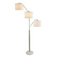 thumbnail image 2 of Benjara 83 Inch Floor Lamp, AdjusFloor, 3 Level Design, Marble, Metal, Silver, 2 of 2