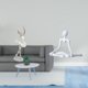 thumbnail image 2 of Figura creativa moderna de una bailarina pensante. Escultura abstracta. Adorno de escritorio único para dormitorio, chimenea, oficina, entrada. Regalo, 2 of 8