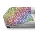 thumbnail image 3 of Polka Dots Soft Flannel Fleece Throw Blanket, Polka Dots in Soft Rainbow Colors Big Points Eternal Shapes Retro Pattern, Cozy Plush for Indoor and Outdoor Use, 50" x 70", Multicolor, by Ambesonne, 3 of 6