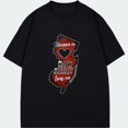 thumbnail image 3 of Black T Shirt With New Jersey State Outline And Someone In New Jersey Loves Me Text For Casual Wear, 3 of 3