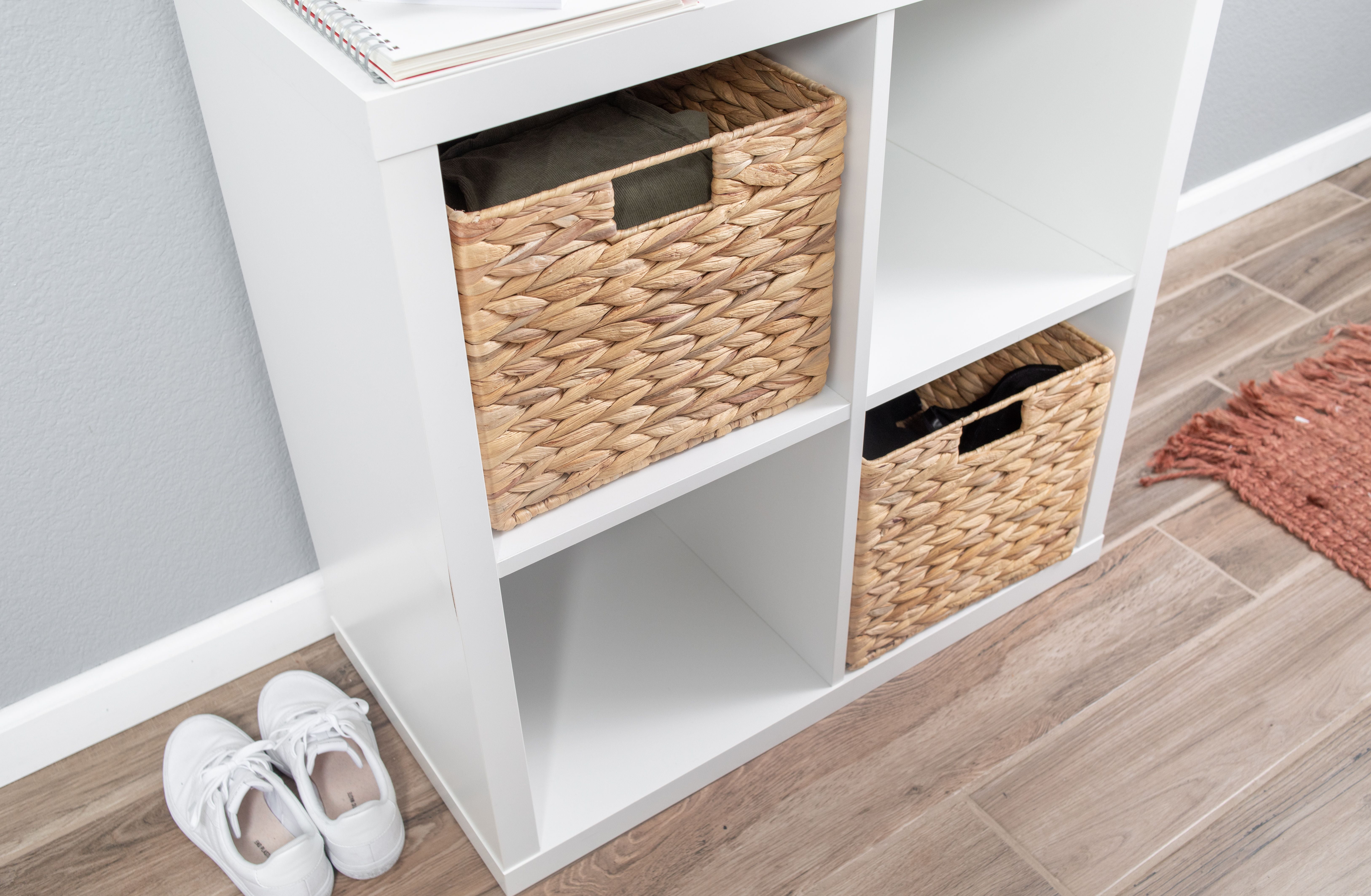 Better Homes & Gardens Natural Water Hyacinth Crate, Set of 2, Large