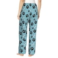 thumbnail image 3 of Xecao Cute Dog Footprints Women's Straight Lounge Pajama Pants: The Epitome of Relaxed Sleepwear, 3 of 9