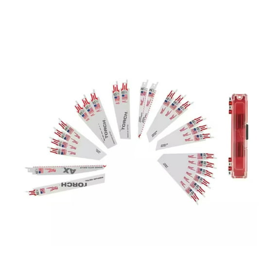 Milwaukee SAWZALL Demolition Nail-Embedded Wood and Metal Cutting Bi-Metal Reciprocating Saw Blade Set (25-Piece)
