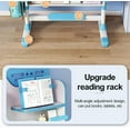 thumbnail image 6 of YNCE Kids Functional Desk and Chair Set, Height Adjustable Children Study Table Chair Set with Cartoon Patternwith Drawer, Multi Bookstand Desk for Boys Girls Age 3-18 (Blue #3), 6 of 8