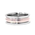thumbnail image 3 of Grooved Comfort Fit 8mm Two Tone 14K Rose & White Gold, 3 of 3
