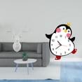 thumbnail image 2 of Escultura de cabeza de ciervo de resina bohemia y reloj de pared de madera con diseño de pingüino de dibujos animados, obra de arte decorativa colecci, 2 of 8