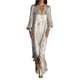 thumbnail image 3 of TaTaai Womens Party Long Sleeve Sequin Maxi Dress High Slit Evening Gown Glitter Formal Prom Night Club Dress Gift, 3 of 9