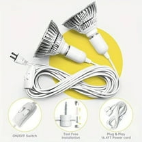 LED full-spectrum plant growth lamp 2 plant lamps E27 are suitable for hydroponic growth system with 5m lamp cap switch wire.