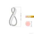 thumbnail image 3 of ANGARA Natural Prong-Set Diamond Infinity Pendant in 14K White Gold for Women (Size-1.2mm| Color-K| Clarity-I3) | April Birthstone, Anniversary, Jewelry Gift for Women | Natural Diamond Necklace, 3 of 7
