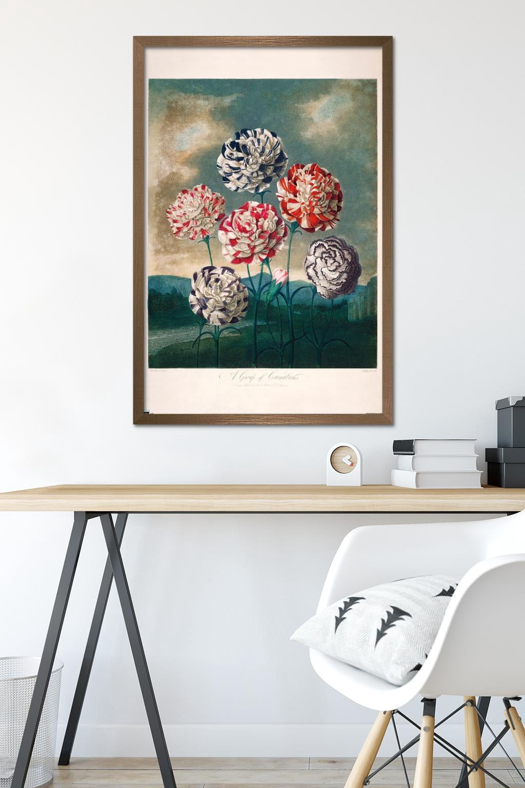 A Group Of Carnations Wall Poster, 22.375" x 34" Framed