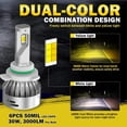thumbnail image 3 of Lasfit 9006 HB4 LED Headlight Bulbs, Switchback Low Beam Fog Light, 60W 6000LM 2 Modes, 3 of 10