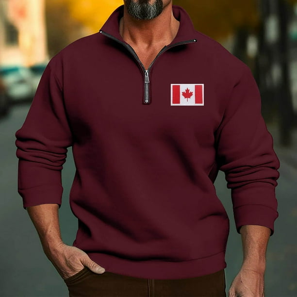 pstuiky camisas de manga larga para hombre, Camisa de manga larga con cuello alto, cremallera y color sólido informal para hombre. tops de invierno para hombre s