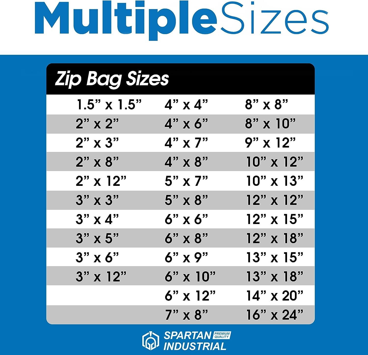 13x18 Zippit Bags Clear 2 Mil Poly Reclosable Large Jumbo Bags 100