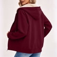 thumbnail image 5 of Mifsaly Womens Sherpa Fleece Lined Jackets Full Zip Hoodies Fall Winter Thermal Daily Going Out Athletic Casual Outfits with Pockets, 5 of 6