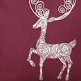 thumbnail image 4 of 16" x 16" Simply Daisy Fancy Holiday Reindeer Polyester Accent Pillow, Cranberry (1 Count), 4 of 4