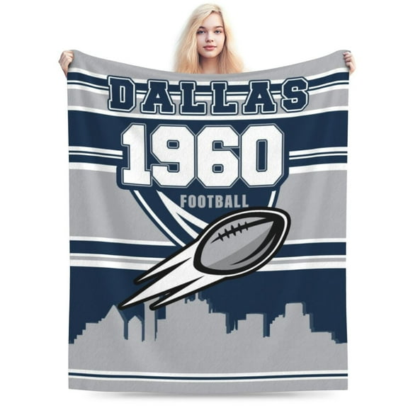 Dallas Football Throw Blanket, Soft Lightweight Plush Warm Blankets For Men And Women, Sports Fan Gifts Bed Tapestry For Sofa, Travel 50"X40"