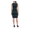 thumbnail image 2 of TOMMY HILFIGER Womens Green Striped Sleeveless Short Sheath Dress Size: XL, 2 of 2