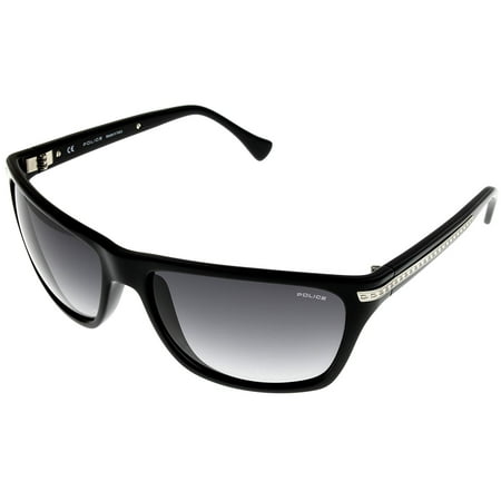 Police Sunglasses Womens Black Rectangular S1802 0Z42 Size: Lens/ Bridge/ Temple: 61-17-130