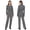 Gray, variant on Womens Long Sleeve Coverall Mechanic Uniform Workwear Boiler Suit Overalls Loose Fit Jumpsuit Rompers Black L