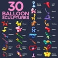 thumbnail image 2 of DIY Balloon Animal Kit for beginners. Twisting & Modeling balloon Kit 30 + Sculptures ,100 Balloons for balloon animals , Pump and Manual. Party Fun Activity/Gift for, Teens Boys and Girls, 2 of 6