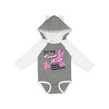 

Inktastic For My Great Aunt - Breast Cancer Awareness Gift Baby Boy or Baby Girl Long Sleeve Bodysuit