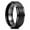 Black, variant on King Will GLORY 6mm Wedding Rings for Men, Tungsten Carbide Wedding Band 14K Gold Matte Brushed Finish Center Polished Step Edge, Comfort Fit Size 10