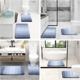 thumbnail image 5 of Microfiber Toilet Rugs U-Shaped, Shaggy Soft and Absorbent Bathroom Rugs, Non-Slip, Thick Plush Bathroom Mat, Machine Washable Dry Contour Bath Mats for Toilet Base, 24" x 20", Blue, 5 of 7