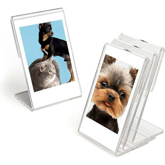 8 Pack Mini Picture Frame for Instax, 2x3 Picture Frame Holder for Polaroid, Small Wallet Size Photo Frame, Acrylic Photo Frame for Instax Mini Instant Films