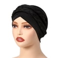 thumbnail image 3 of Milk Silk Hijab Headband Two Tone Solid Color Head Wrap with Design for Everyday Comfort and Style, 3 of 3