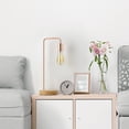 thumbnail image 4 of Rose Gold Table Lamps, Industrial Table Lamps For Bedside, Wooden Base Bedside Lamps, Set Of 2, 4 of 4