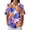 Blue, variant on Womens Tops Short Sleeve Polo Shirts for Women V Neck Blouses Summer Tunics Shirts with Collar Henley Waffle Knit Hawaiian Shirt