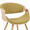 Green and Oak, variant on Butterfly Mid-Century Upholstered Dining Chair in Green and Patterned Oak Finish