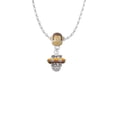 thumbnail image 2 of Delight Jewelry Silvertone Crystal Brown Spinner Mia Monkey Charm Necklace, 2 of 4