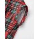 thumbnail image 4 of Pijamas navideños familiares a juego, camisetas a cuadros y pantalones con cintura elástica, pelele para bebé., 4 of 9