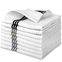 SUGARDAY 8 Pack Kitchen Towels Cotton Dish Towels for Drying Dishes, Hand Tea Towels for Kitchen 12 x 12 Inches
